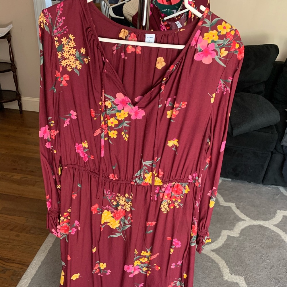 Midi length old navy floral dress
